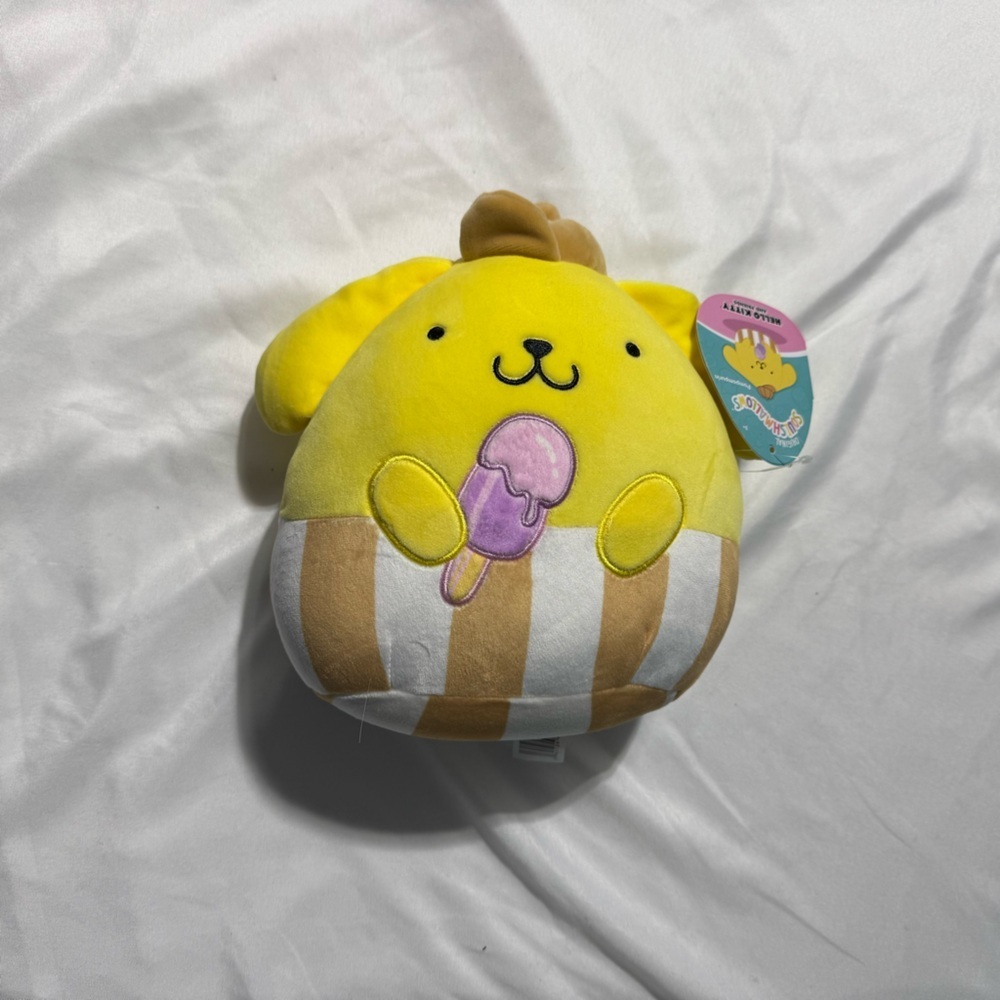 Squishmallows x Sanrio Pompompurin Popsicle Plush – Food Truck Collection 8”